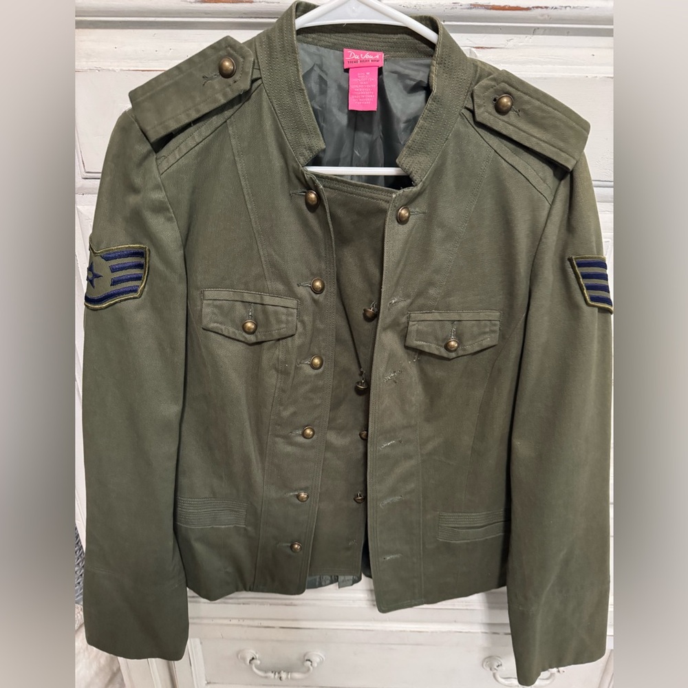 Women's Military Style Jacket - Olive Green